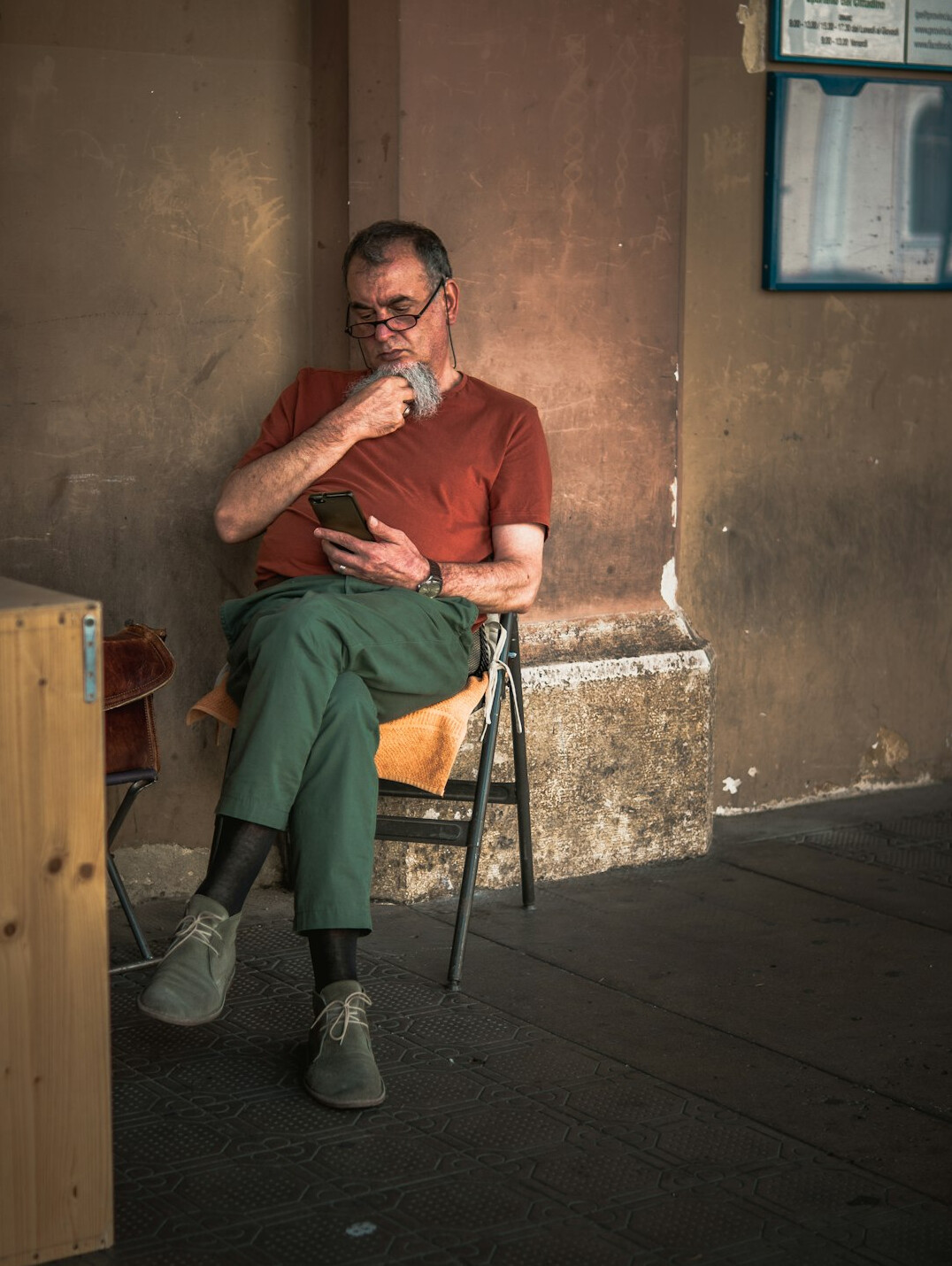 Studio portrait of a Swiss man journalist specialising in audiovisual production