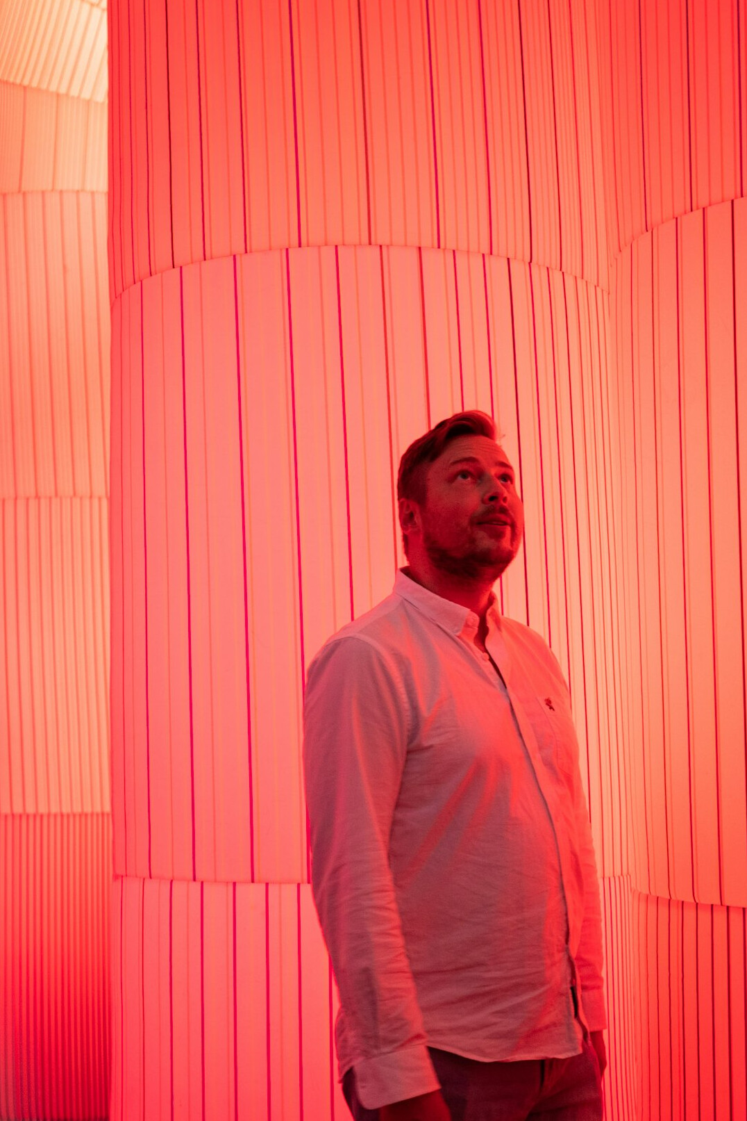 Studio portrait of a Swiss man creative director